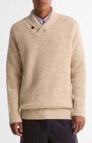 Barbour Essentials Fleck Shawl Collar Sweater