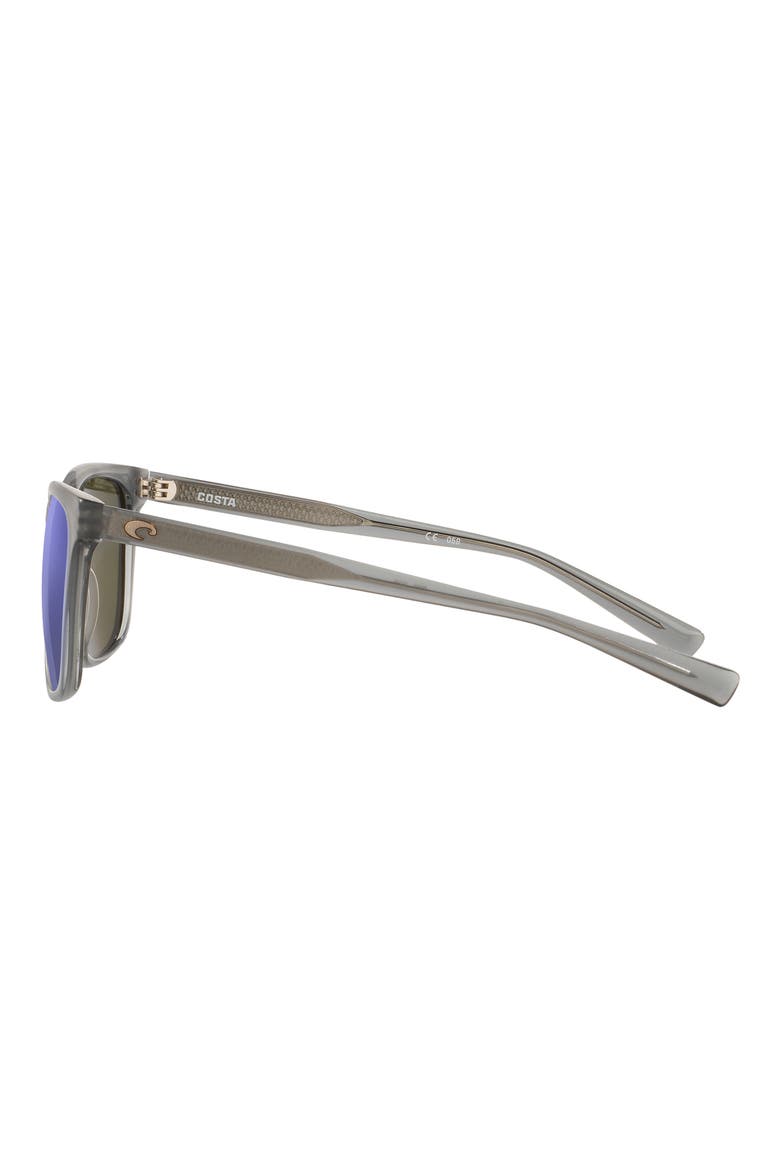 Sullivan 53mm Mirrored Polarized Square Sunglasses, Alternate, color, GREY TORT