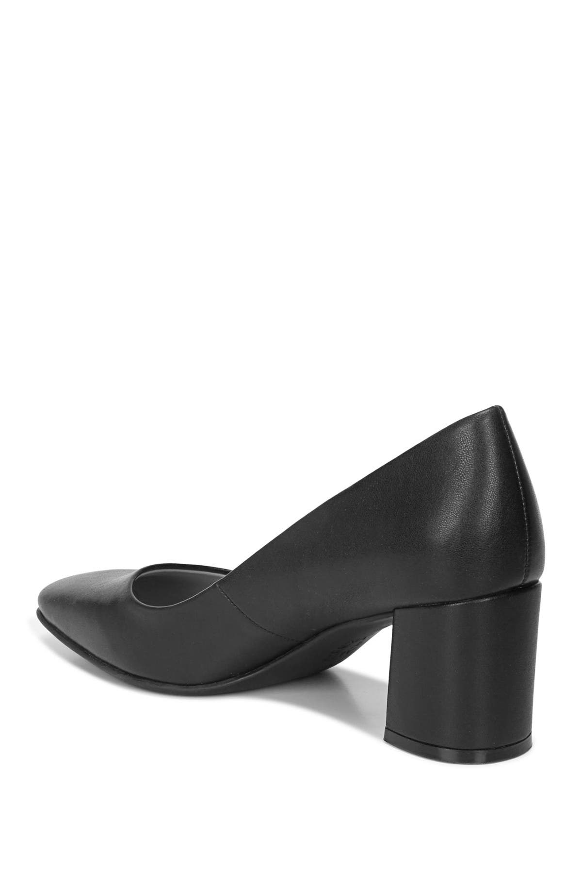 Naturalizer Warner Square Toe Pump - Wide Width Available, Alternate, color, Black Smooth