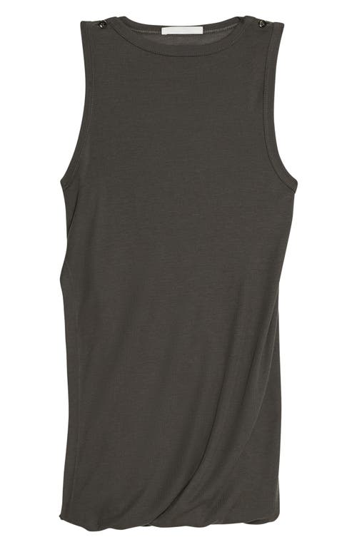 Helmut Lang Double-layered Tank Top In Graphite - V2s