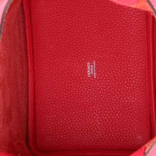 Pre-owned Hermes Hermes Picotin Lock Bag Clemence Pm In Pink