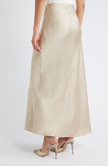 Satin Midi Skirt