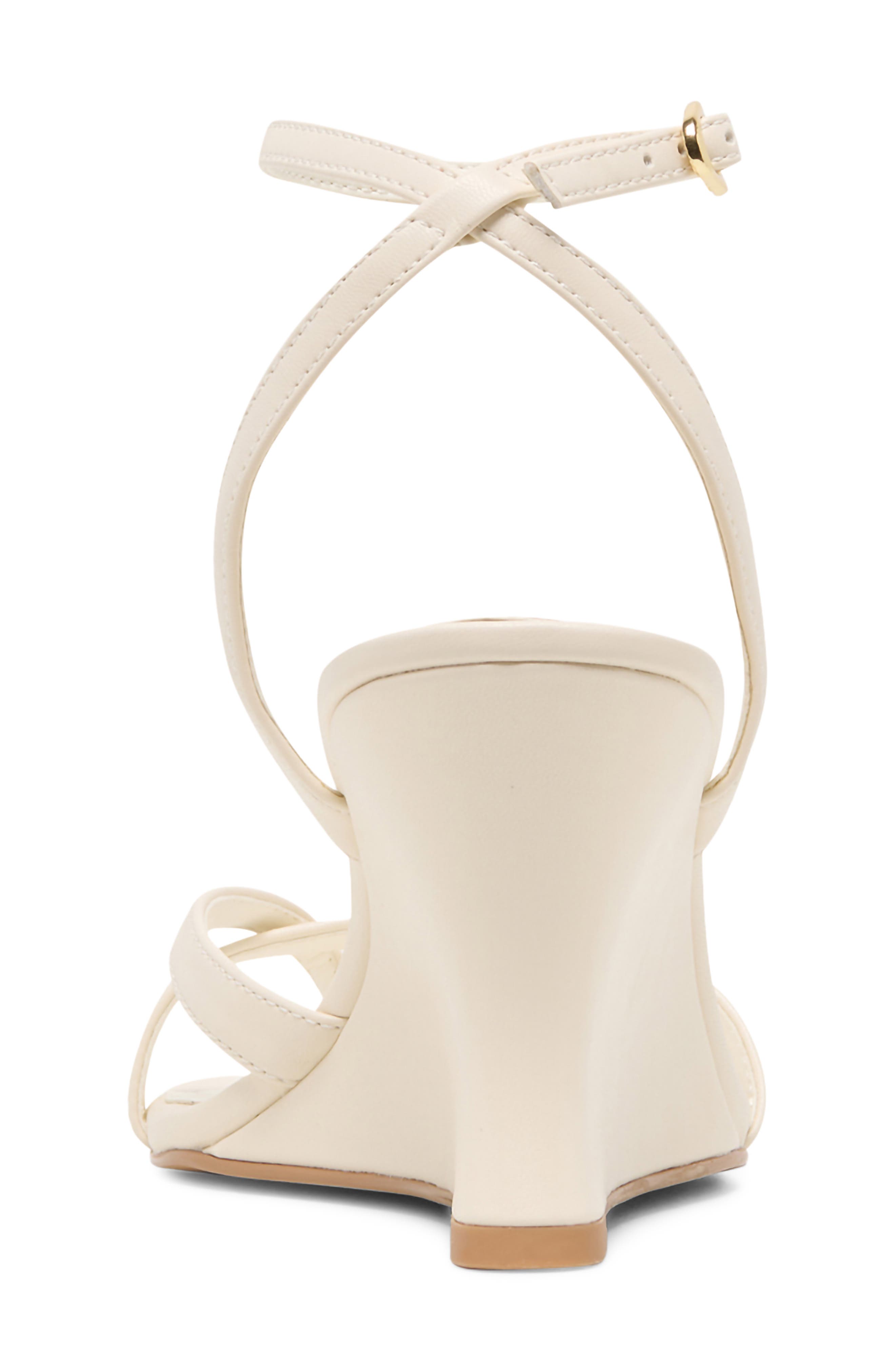 Solene Ankle Strap Wedge Sandal, Alternate, color, OFF WHITE STELLA