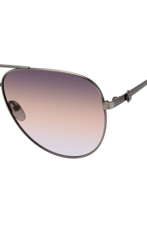 Kurt Geiger London 65mm Oversize Pilot Sunglasses In Silver/pink Gradient