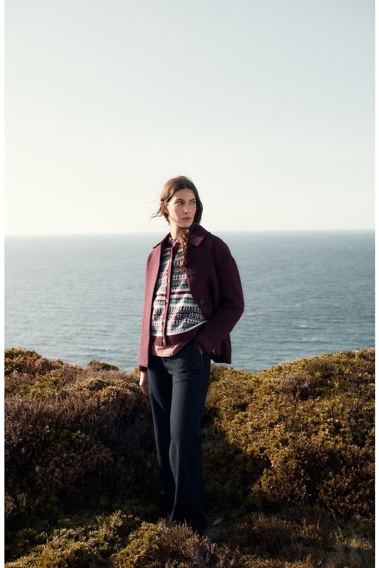 Beamwind Cocoon Coat, Alternate, color, DARK HELLEBORE