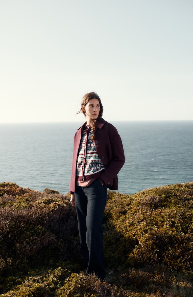 Seasalt Cornwall Beamwind Cocoon Coat, Alternate, color, Dark Hellebore