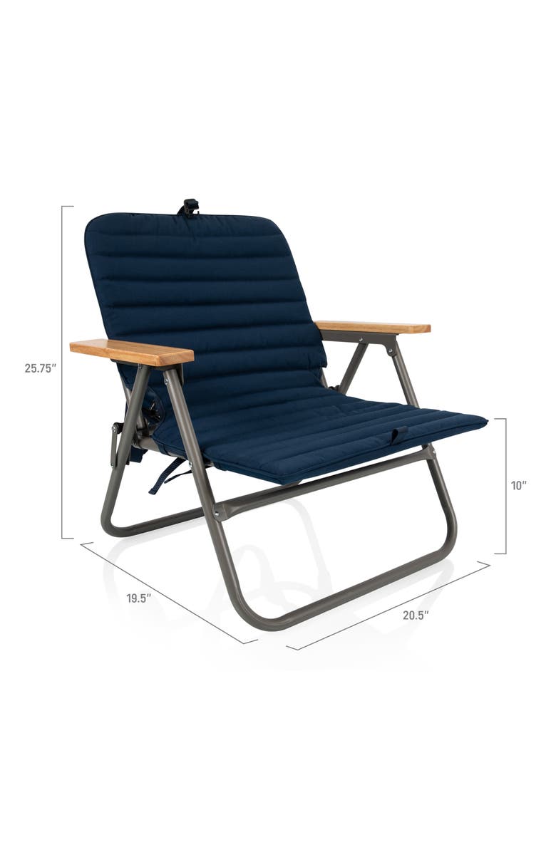 Picnic Time Descanso Padded Beach Chair, Alternate, color, Blue