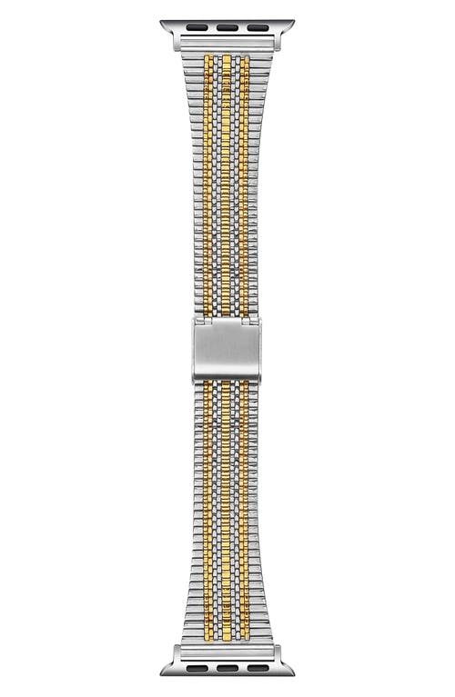 The Posh Tech Eliza Stainless Steel Apple Watch® Watchband In Silver/god