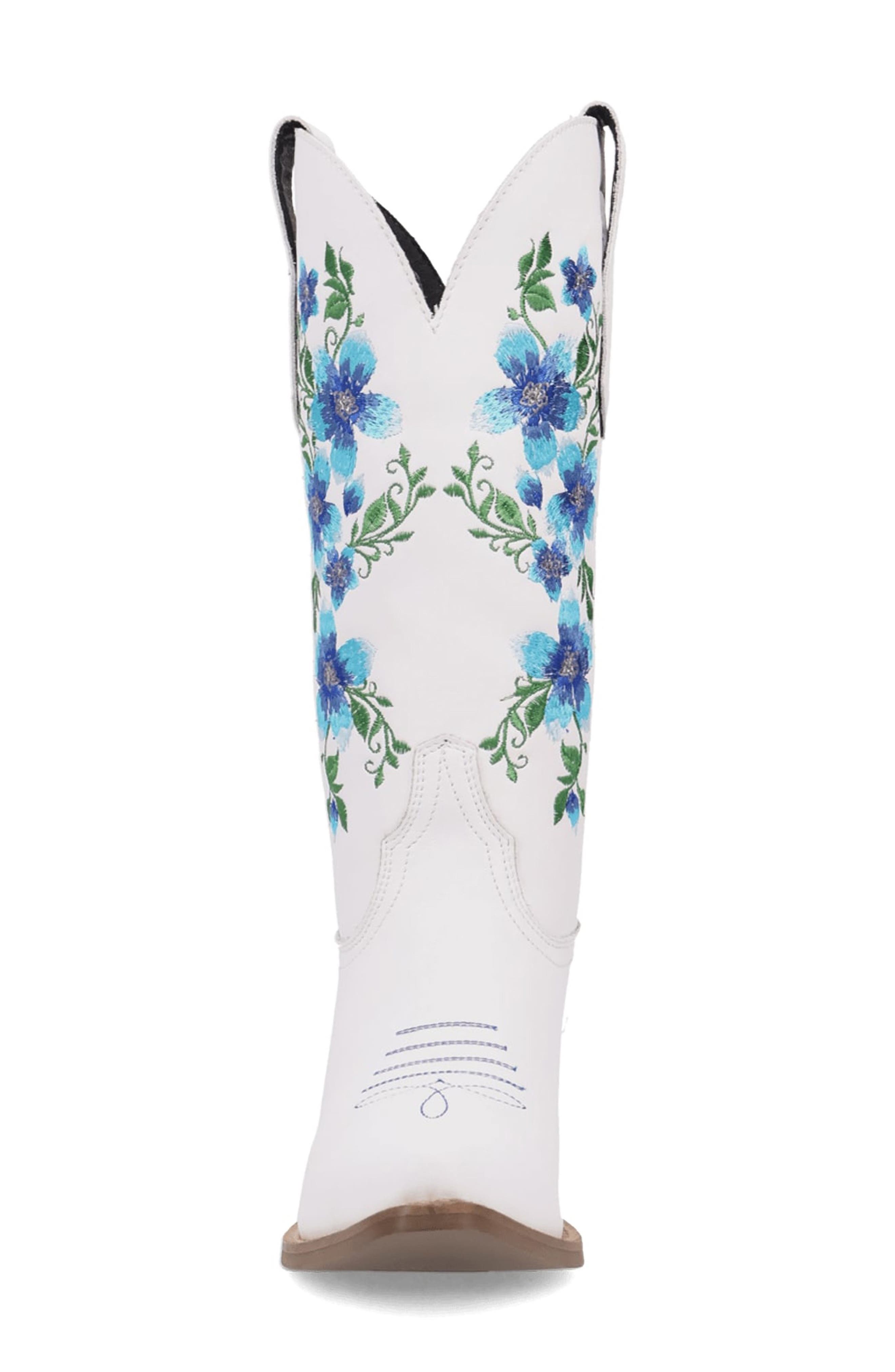 Posie Knee High Western Boot, Alternate, color, BLUE