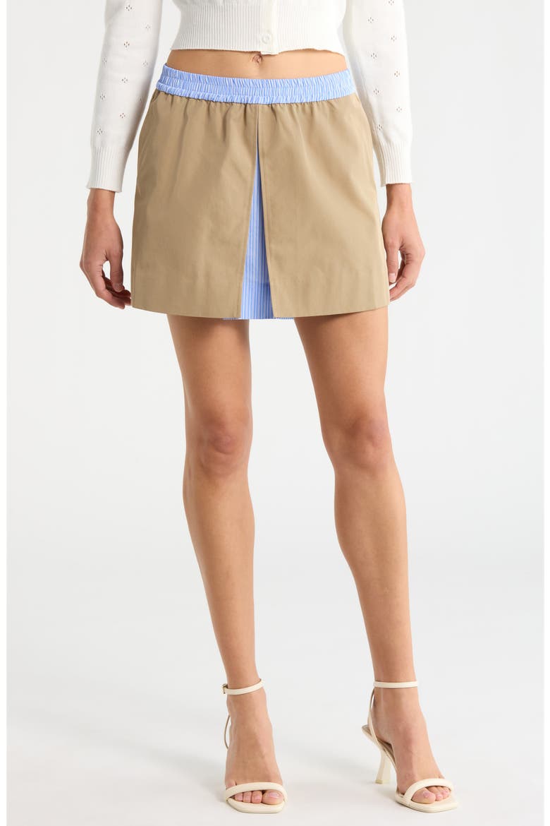 Alycia Slit Miniskirt, Main, color, KHAKI CONTRAST