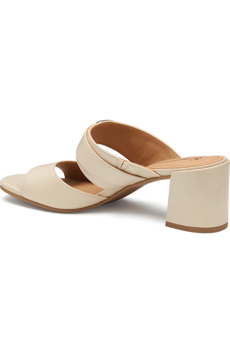 Johnston & Murphy Everly Buckle Slide Sandal, Alternate, color, Bone Calfskin