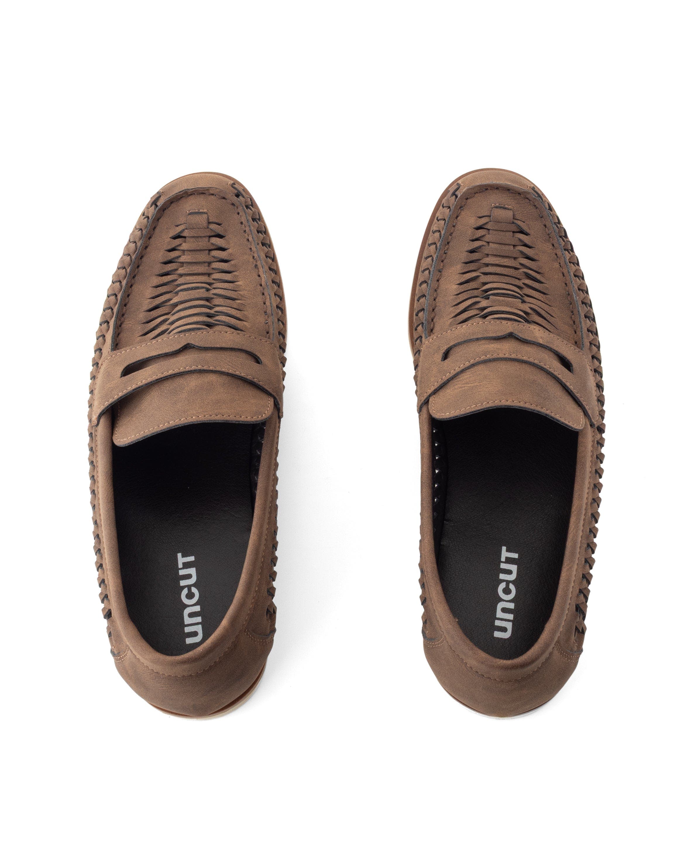 Uncut Sherborne Huarache Shoe, Alternate, color, Chocolate Nubuck Pu