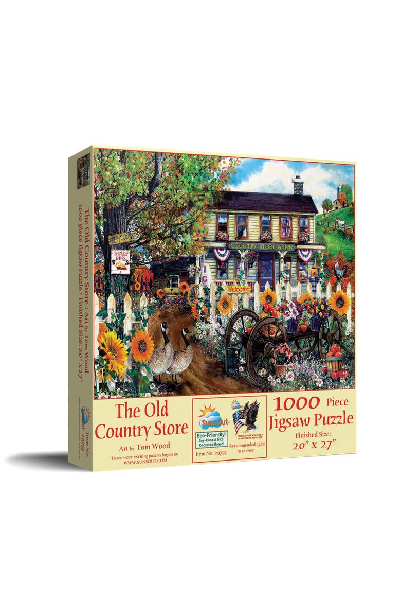 The Old Country Store 1000 piece Jigsaw Puzzle for Adults, Main, color, Multicolor