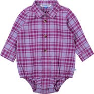 RuggedButts Baby Boys Long Sleeve Button Down Bodysuit