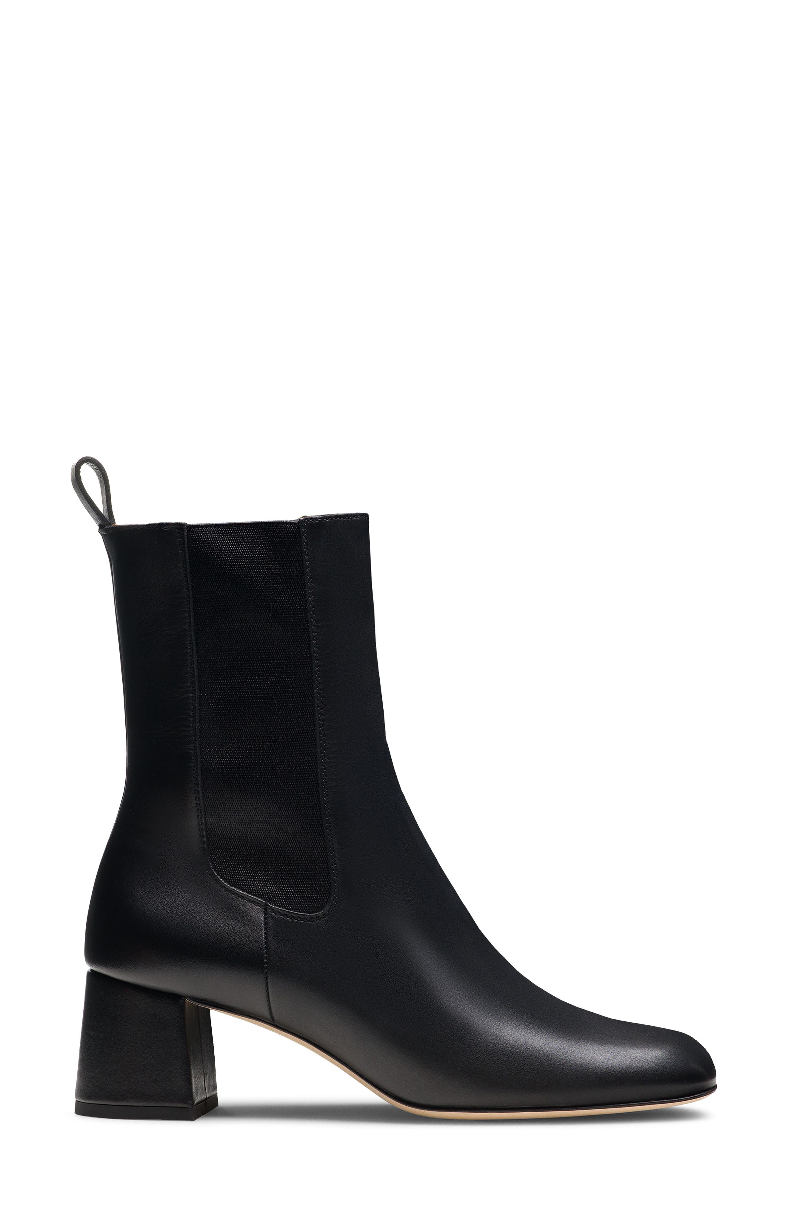 Magnanni Elayne Block Heel Chelsea Boot, Alternate, color, Black