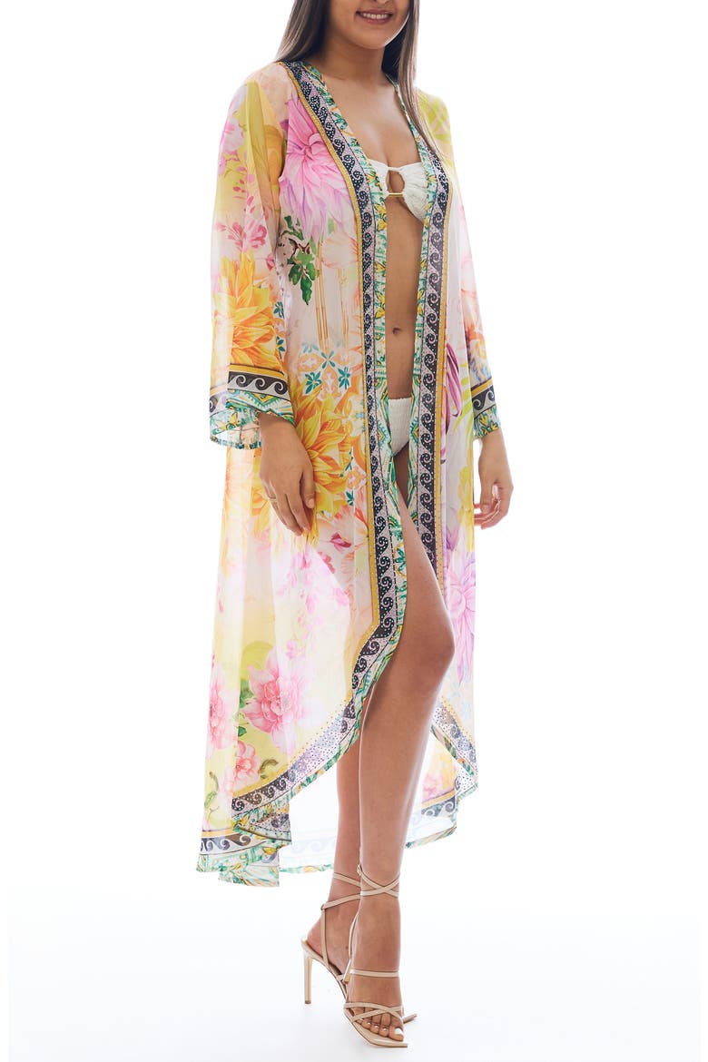 Floral Longline Duster, Main, color, LIGHT PINK