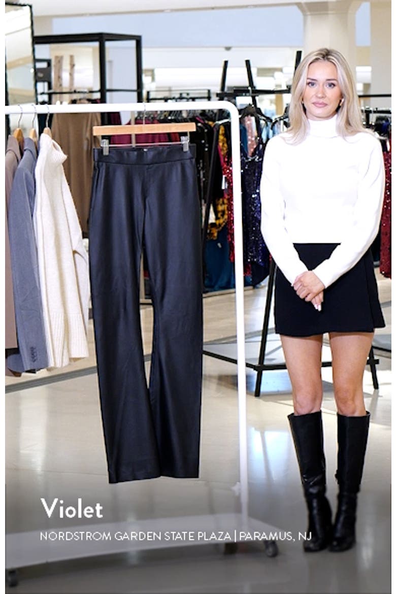 Hoyt Mini Bootcut Faux Leather Pants video