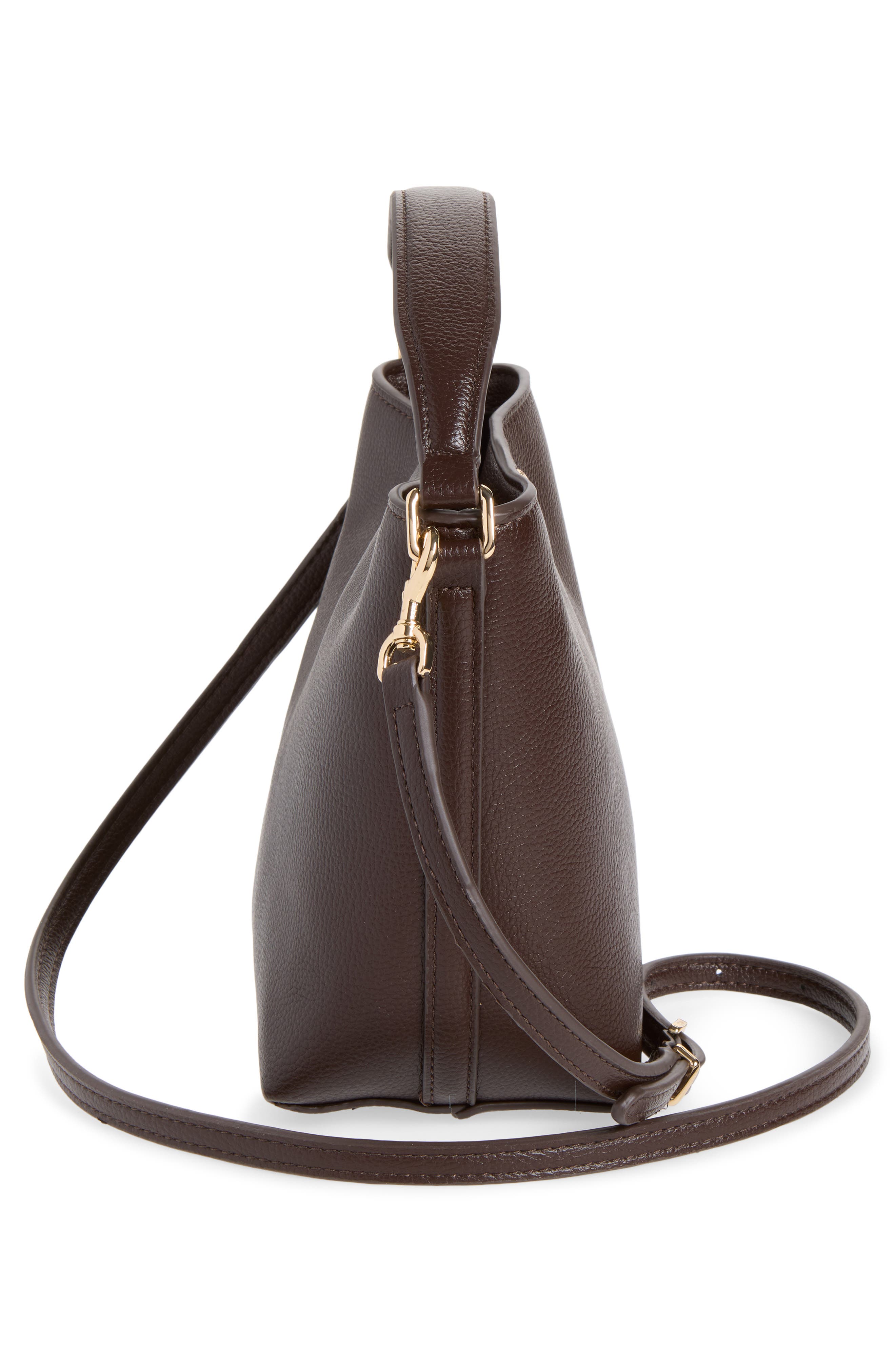 Faux Leather Bucket Bag, Alternate, color, CHOCOLATE