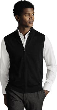 Charles Tyrwhitt Pure Merino Zip Vest