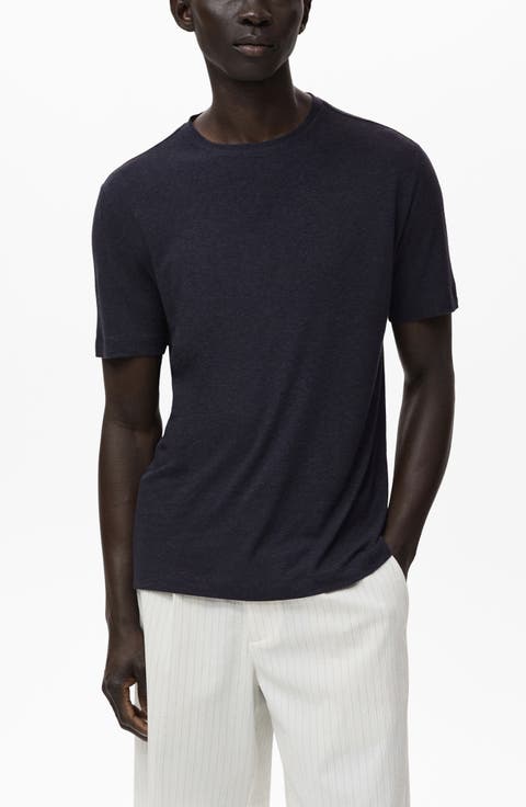 Slim Fit Linen Blend T-Shirt