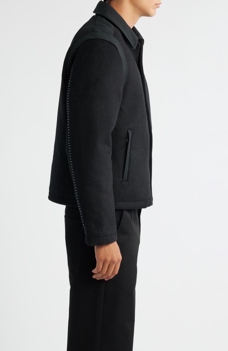 KROST Mercer Wool Blend Varsity Jacket, Alternate, color, Black