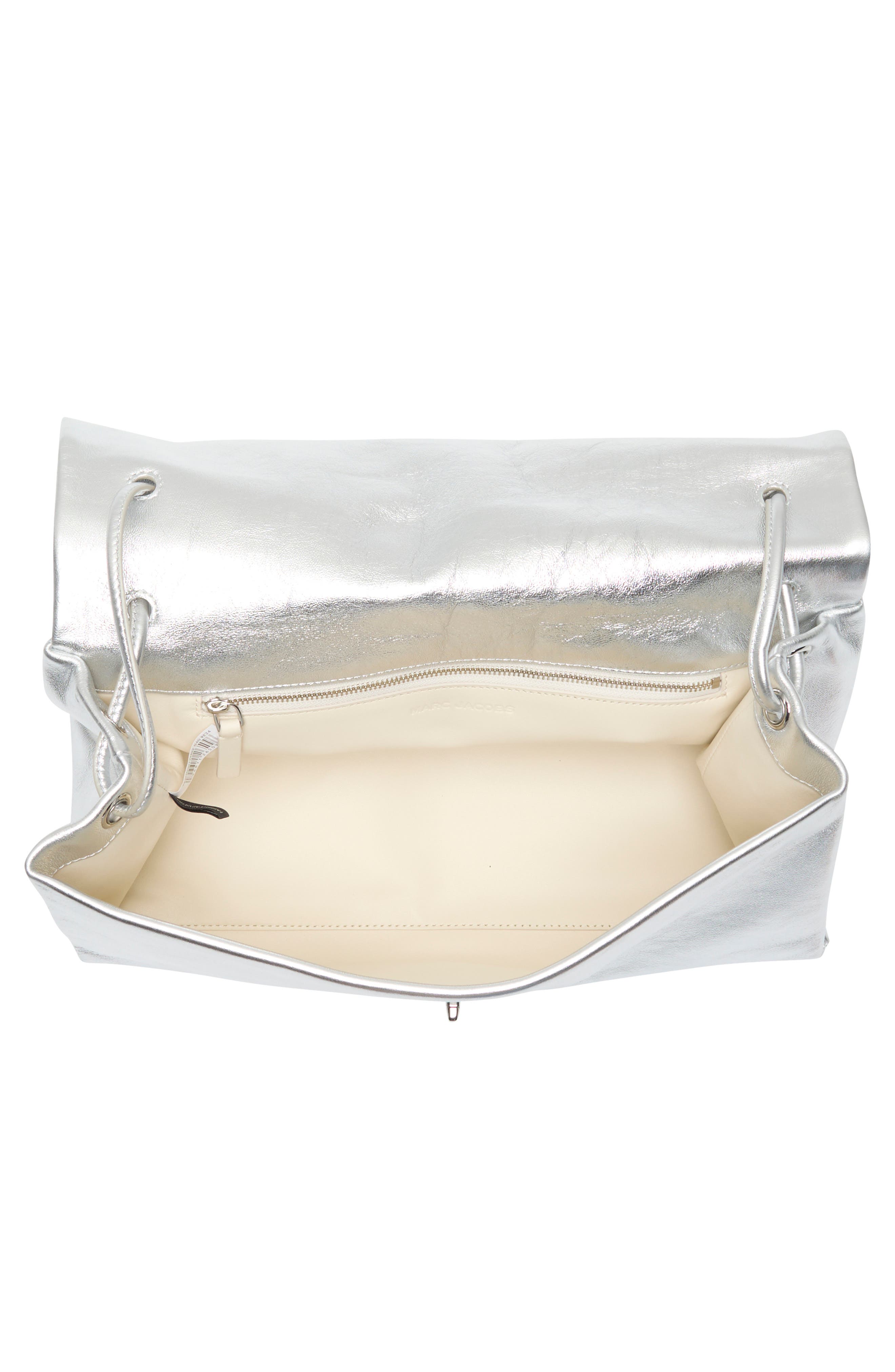 The Large Dual Shoulder Bag, Alternate, color, SILVER