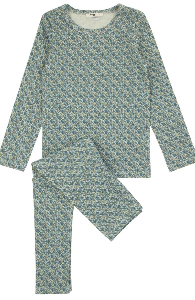 NoggiWear Boys Floral Print Loungewear Set, Main, color, Blue Floral Print