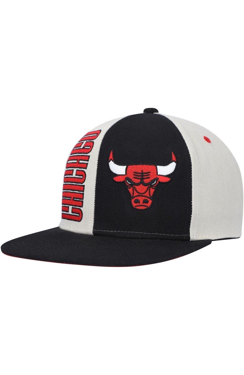 Mitchell & Ness Men's Mitchell & Ness Cream Chicago Bulls Hardwood Classics Pop Snapback Hat, Main, color, 