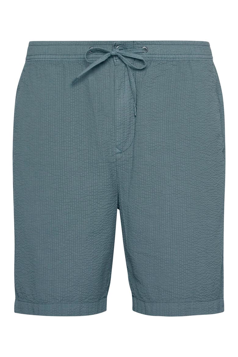 Callercove Flat Front Cotton Seersucker Shorts, Alternate, color, VINTAGE TEAL