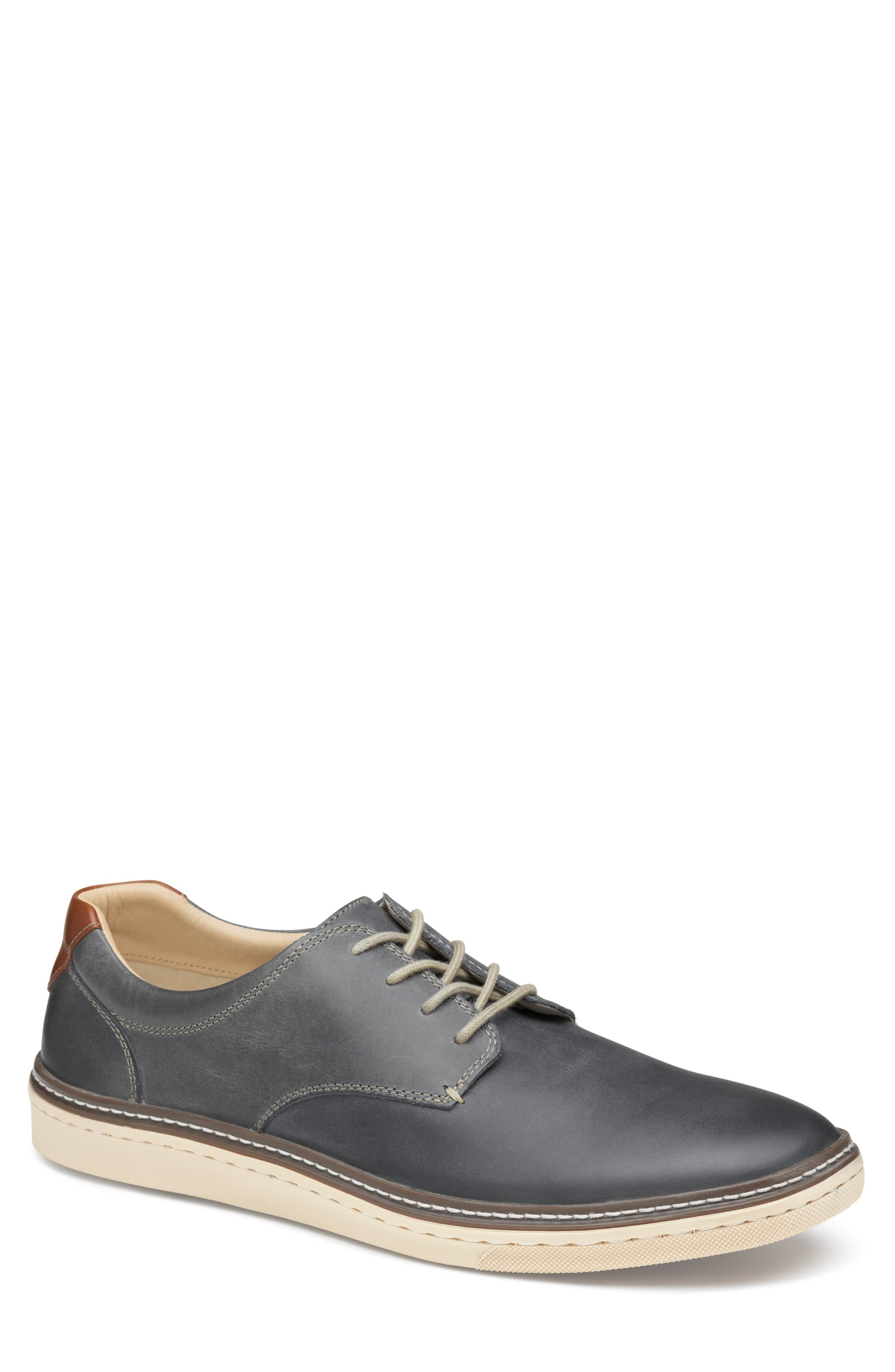 'McGuffey' Plain Toe Derby, Main, color, GRAY OILED FULL GRAIN