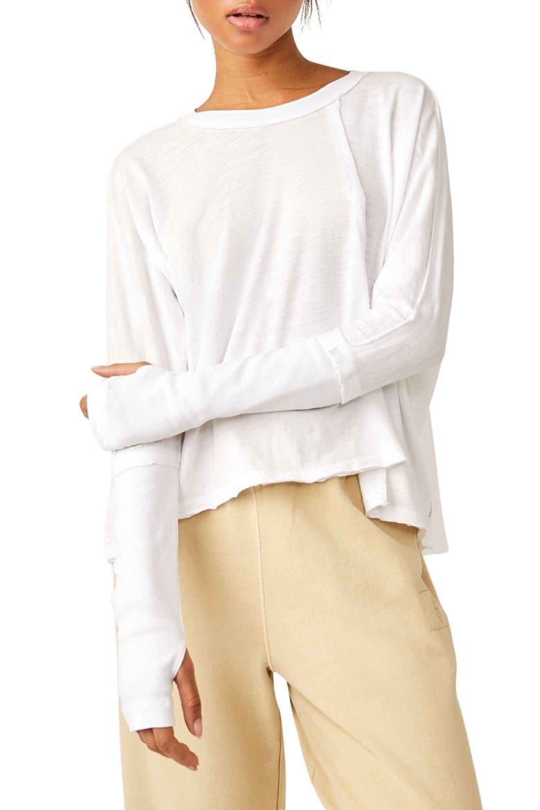 FP Movement Never Better Ultra Lite Ten Laps Layer Top, Main, color, WHITE