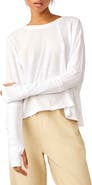 Free People FP Movement Ten Laps Asymmetric Long Sleeve Cotton Top