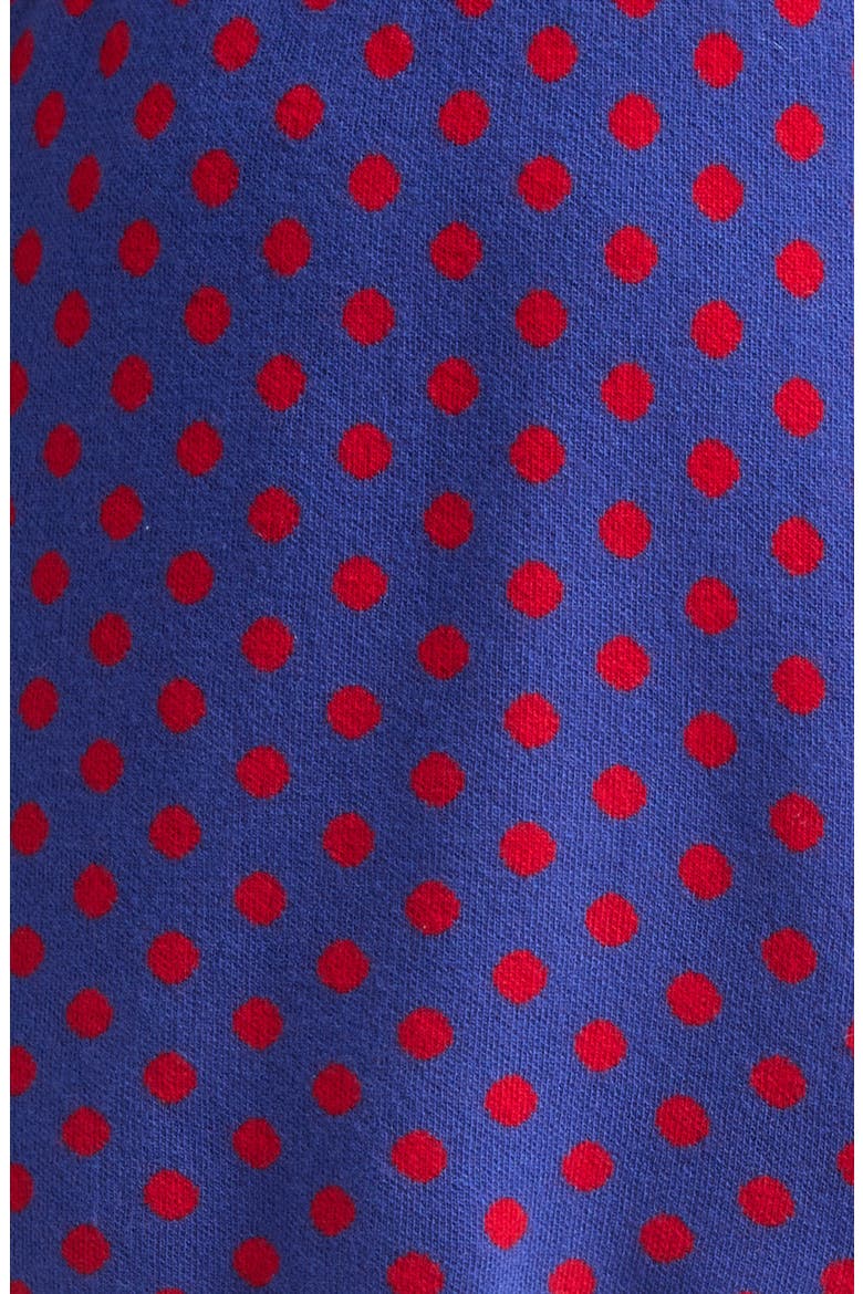 Koillis Pallo Kioski Polka Stretch Wool Miniskirt, Alternate, color, BLUE