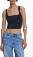 Desigual Exposed Seam Crop Tank