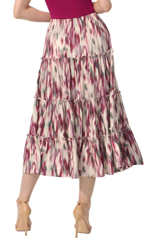 Kimi & Kai Tiered Midi Skirt In Neutral