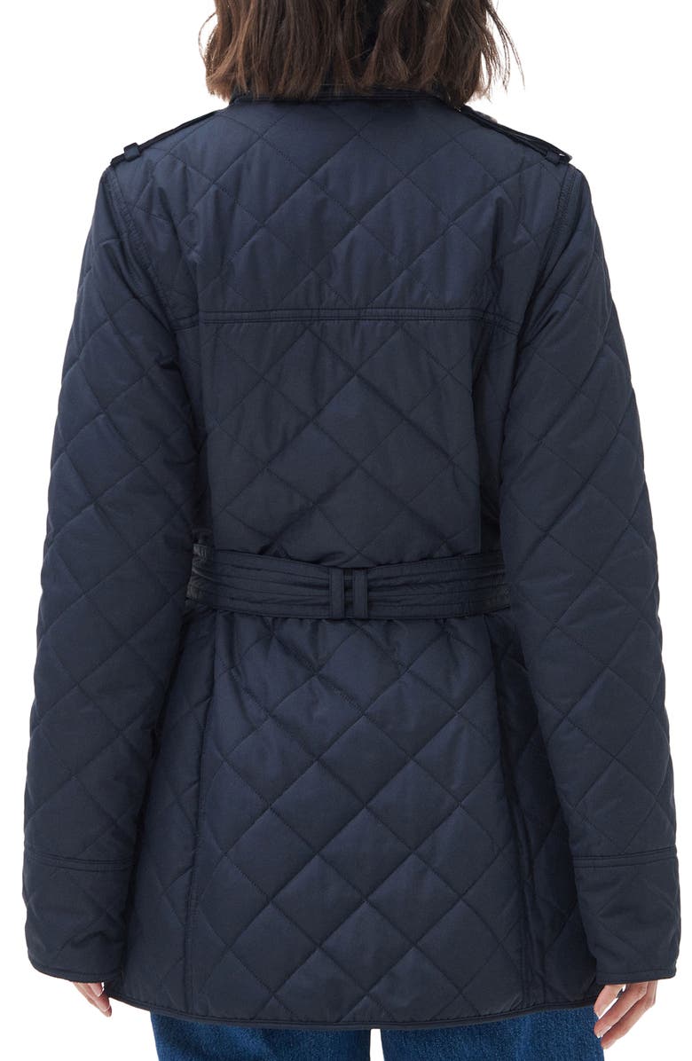 Barbour Tummel Belted Quilted Jacket, Alternate, color, Dark Navy/Classic