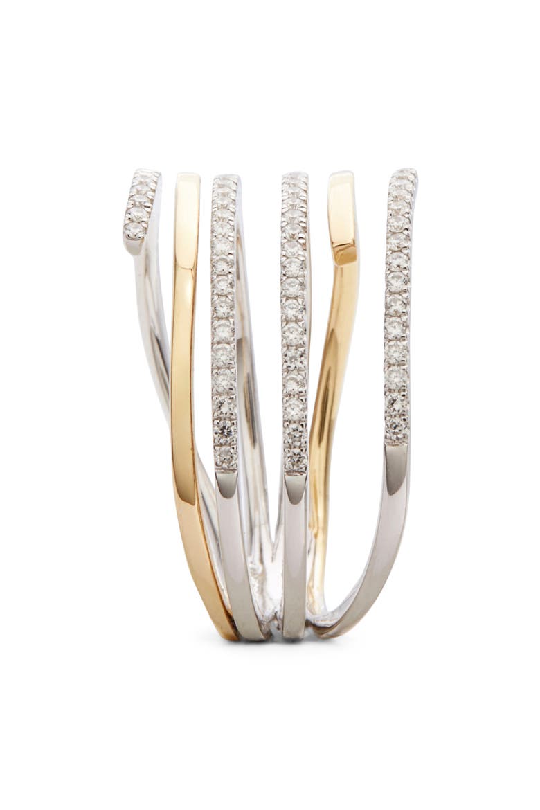 Openwork Diamond Ring (Nordstrom Exclusive), Alternate, color, YELLOW GOLD/ WHITE GOLD