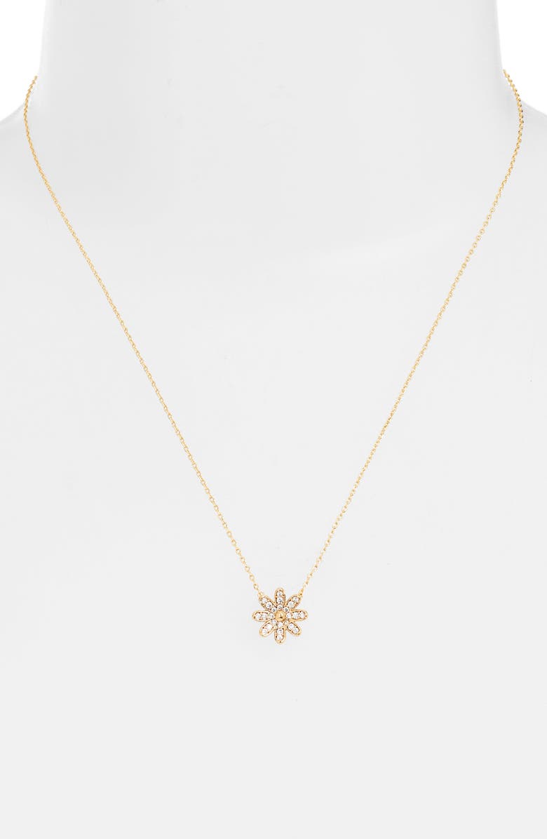 Estella Bartlett Spring Daisy Pendant Necklace, Alternate, color, Gold