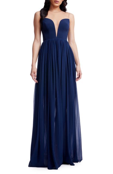 Eleanor Illusion Neck Gown