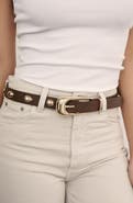 Ettika Teardrop Studded Leather Belt