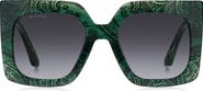 Etro 53mm Gradient Square Sunglasses