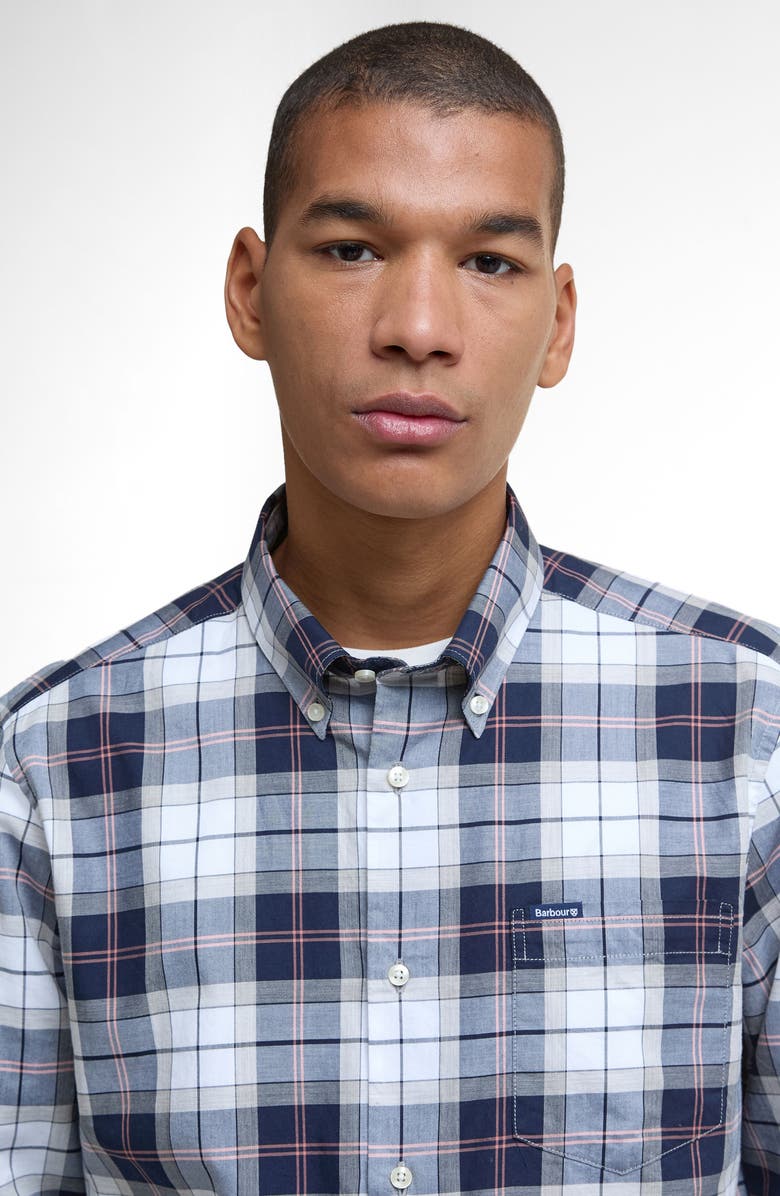 Barbour Wetheram Tailored Fit Button-Down Shirt, Alternate, color, Riverstone Tartan