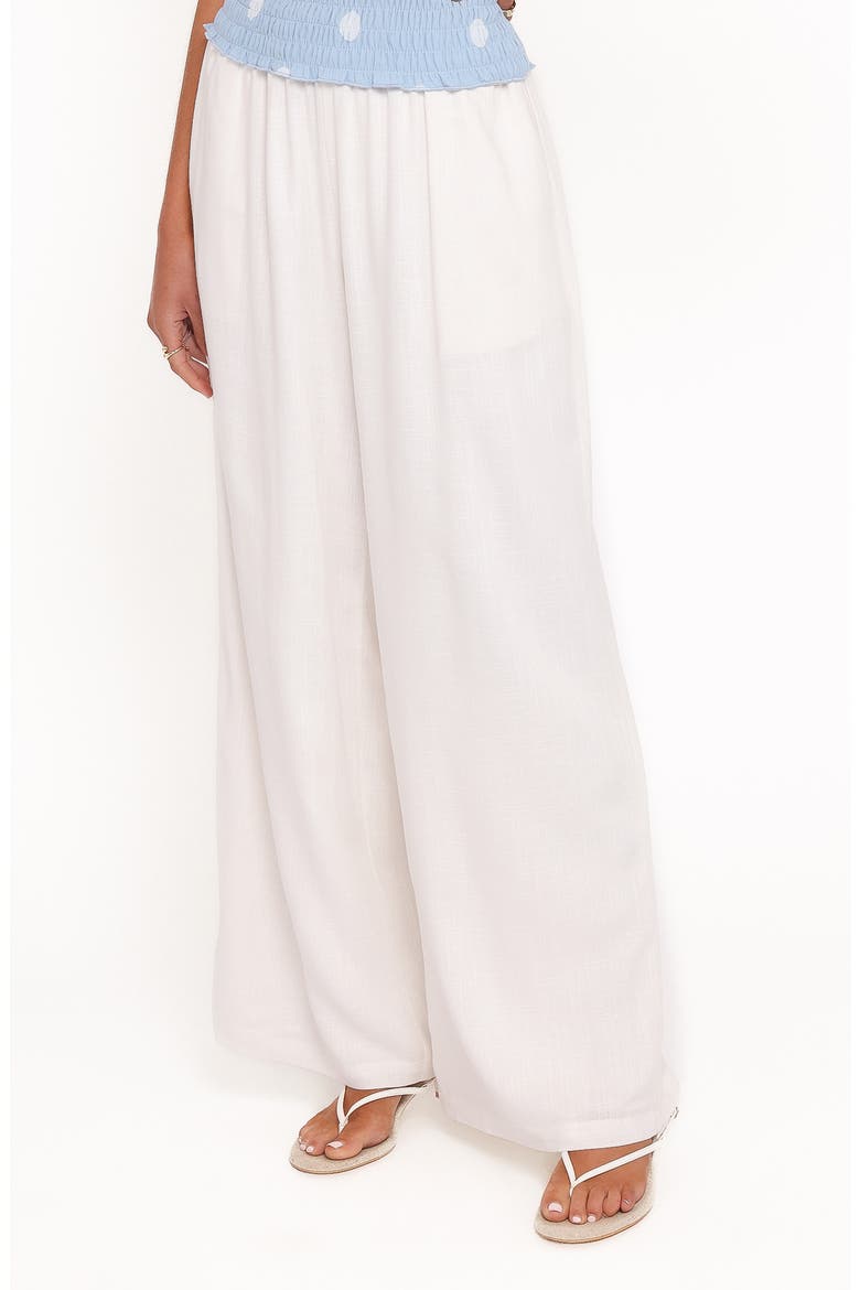 Elowen High Rise Wide Leg Drawstring Pants, Alternate, color, WHITE