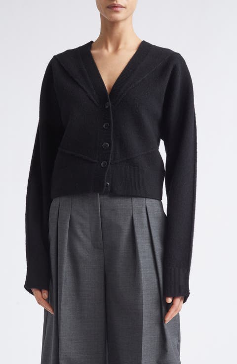 Sculptural Wool Cardigan