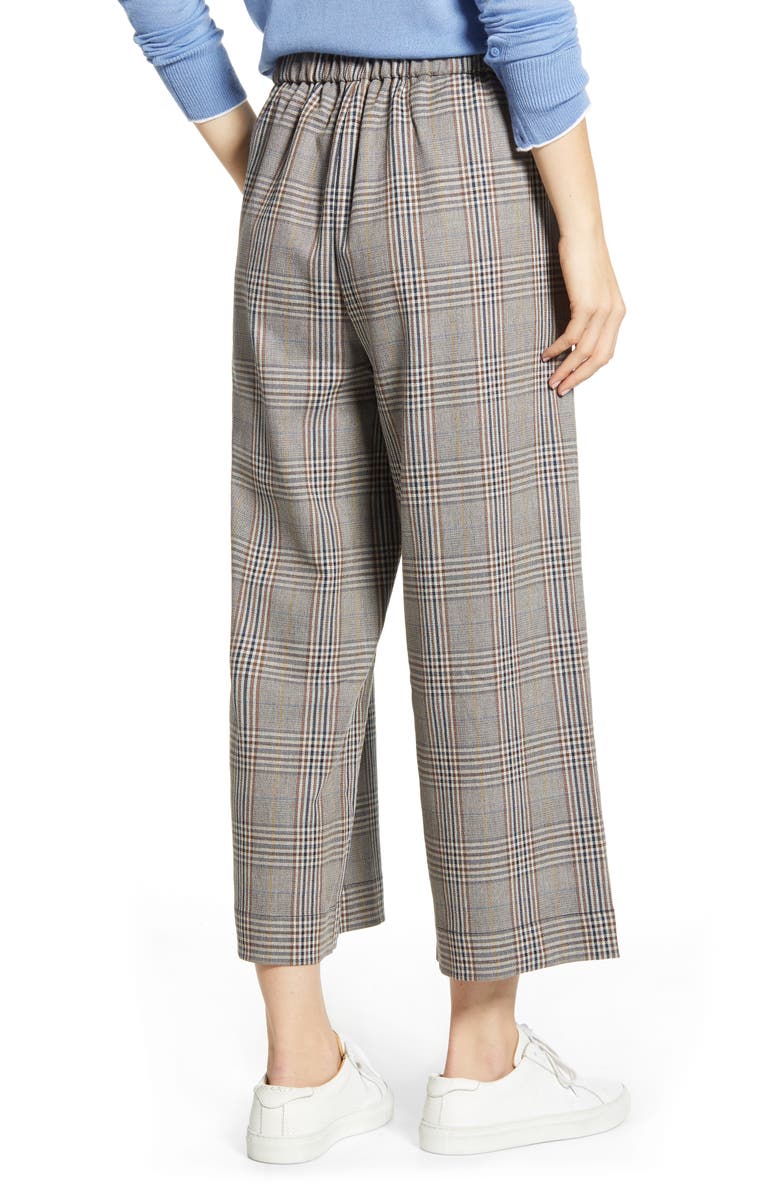 Madewell Huston Menswear Plaid Pull-On Pants, Alternate, color,