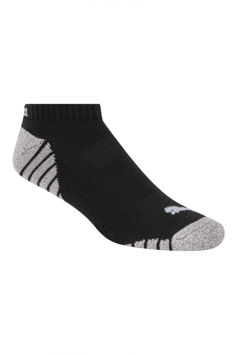 3-Pack Terry Low Cut Length Socks, Alternate, color, BLACK GREY
