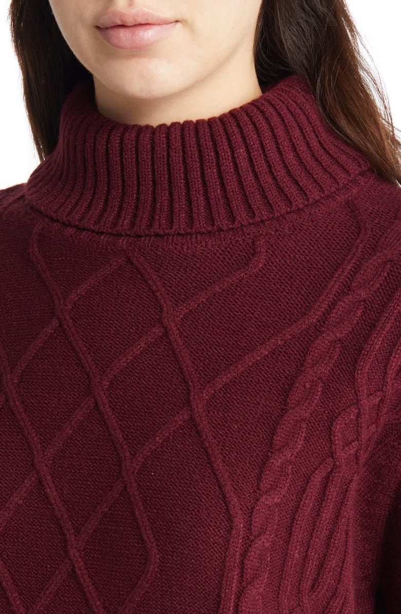 Lulus Cuddle Up Close Long Sleeve Cable Sweater Dress, Alternate, color, 