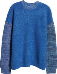 Waste Yarn Project Odd Colorblock Wool Blend Sweater