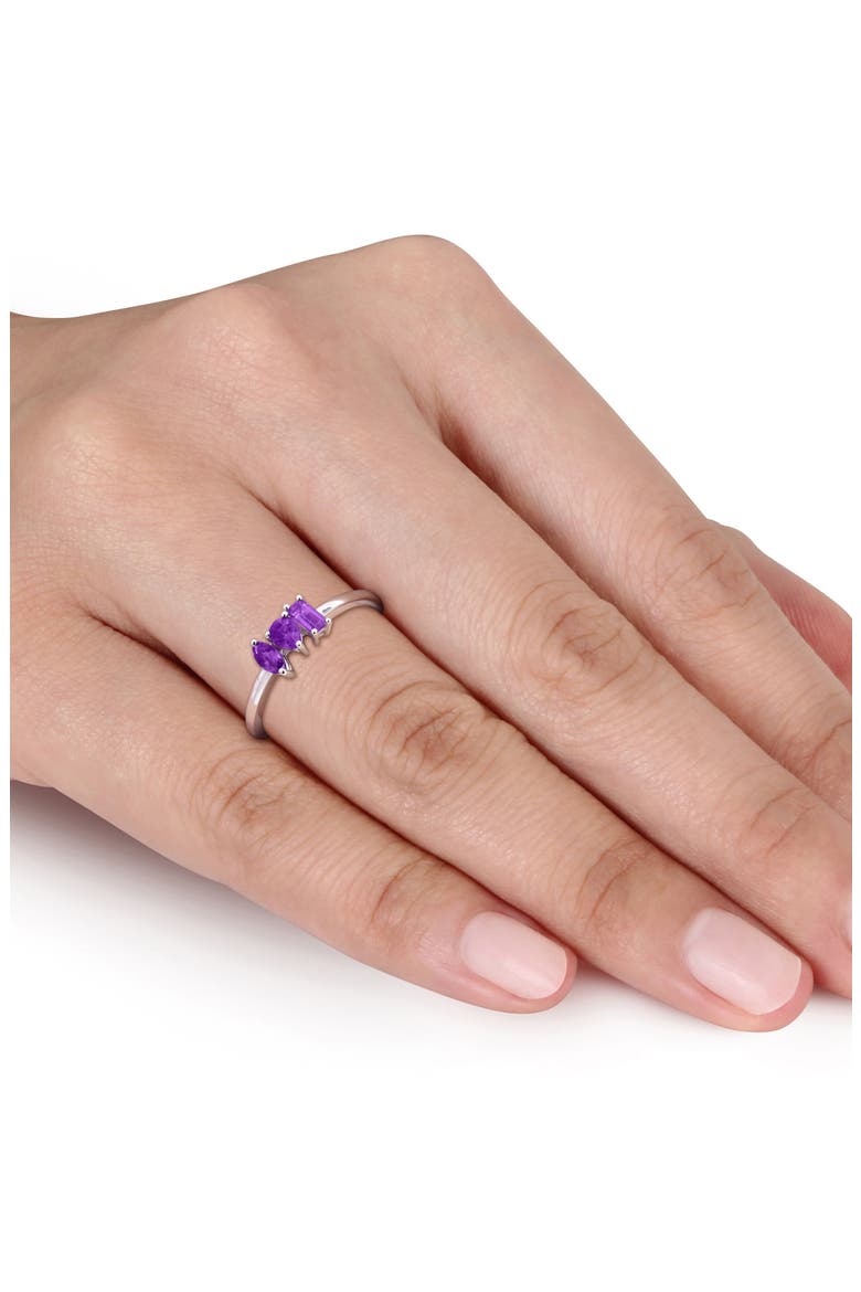 Sterling Silver Multi-Shaped Amethyst Ring, Alternate, color, PURPLE