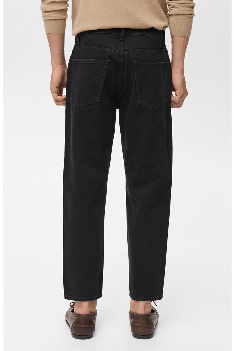 Crop Tapered Jeans, Alternate, color, BLACK DENIM